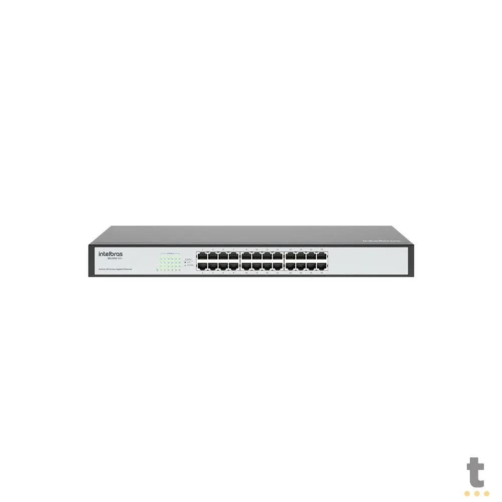 Switch 24 Portas Gigabit 10/100/1000 Mbps Intelbras SG 2400 QR+ - 4760022 Truedata