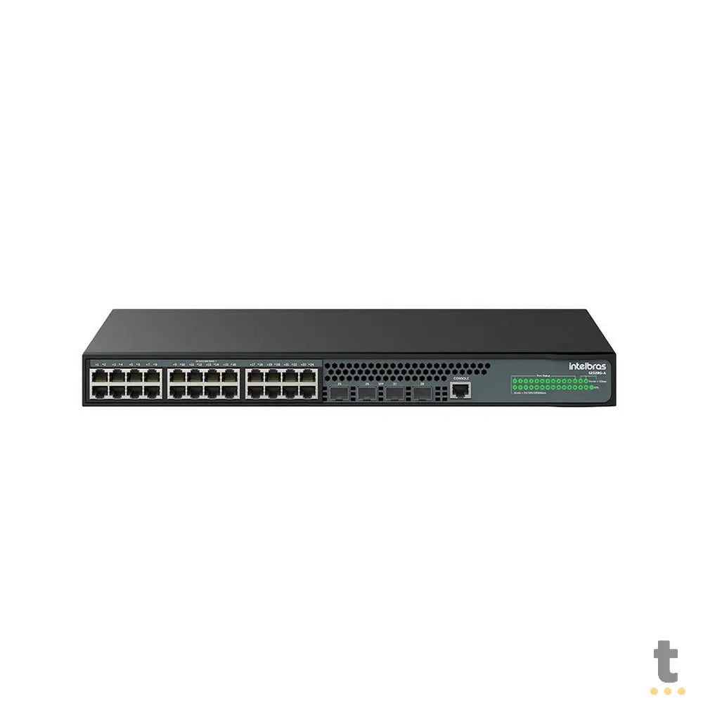 Switch 24 Portas Gigabit 10/100/1000 Mbps Intelbras + 4 SFP Gbic S2328G-A Gerenciável - 4760106 Truedata