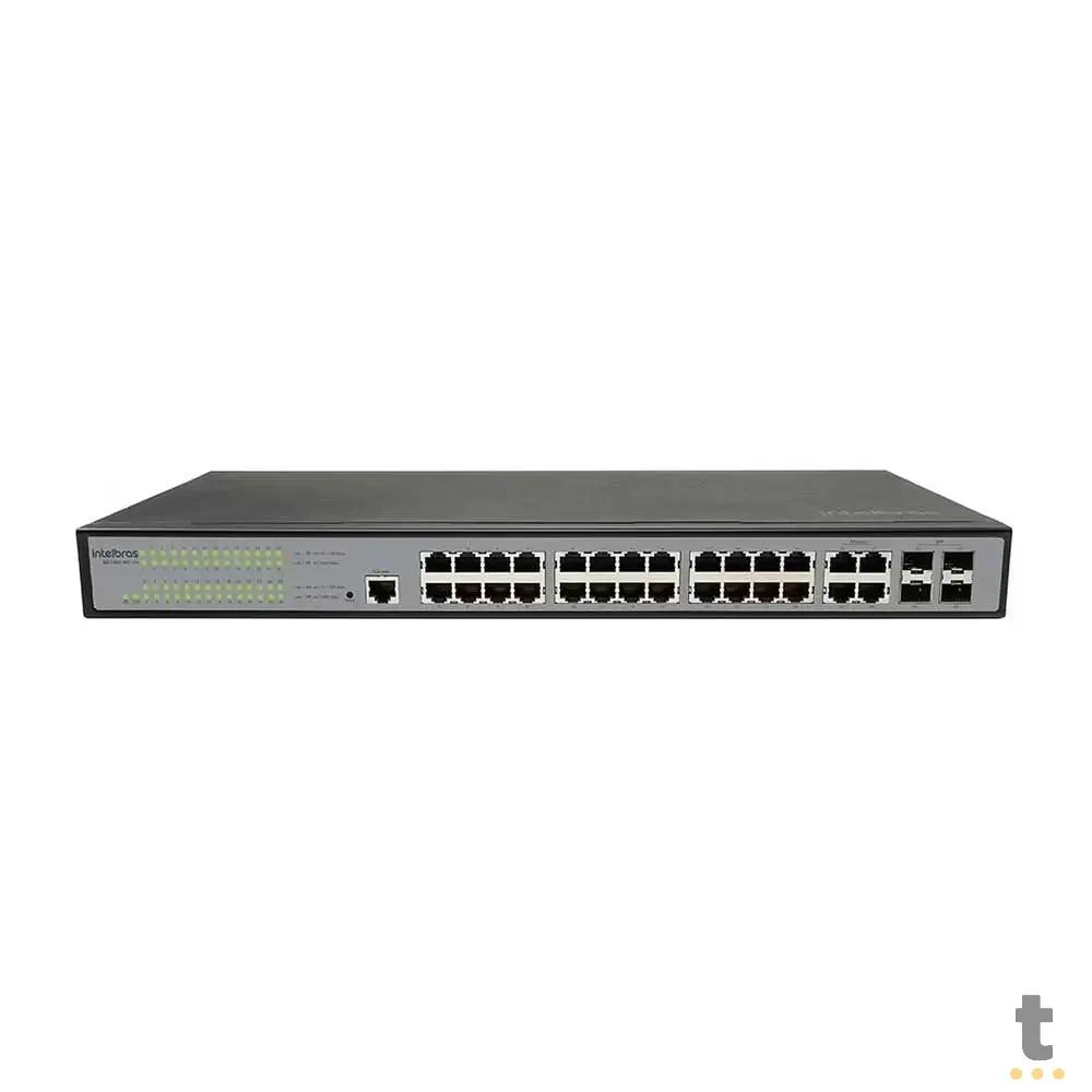 Switch 24 Portas Gigabit 10/100/1000 Mbps Intelbras + 4 SFP Gbic SG 2404 MR L2+ Gerenciável - 4760045 Truedata
