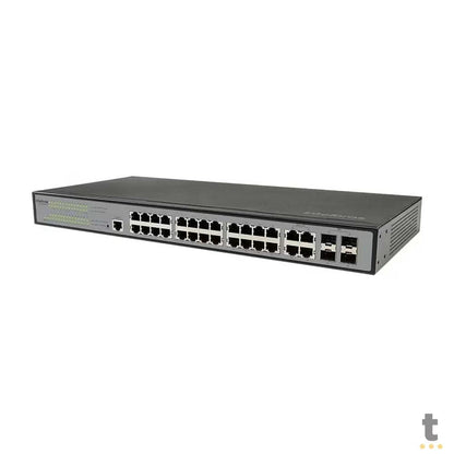 Switch 24 Portas Gigabit 10/100/1000 Mbps Intelbras + 4 SFP Gbic SG 2404 MR L2+ Gerenciável - 4760045 Truedata