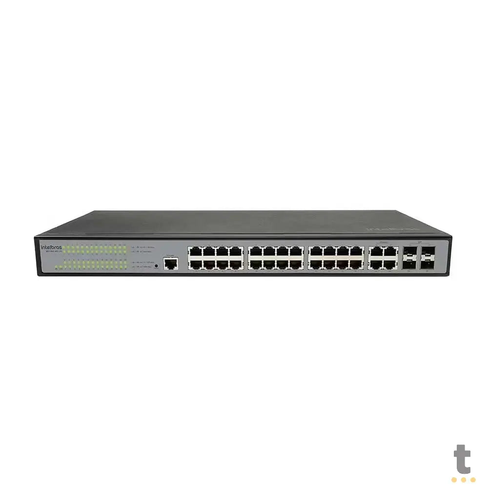 Switch 24 Portas Gigabit 10/100/1000 Mbps Intelbras + 4 SFP Gbic SG 2404 MR L2+ Gerenciável - 4760045 Truedata