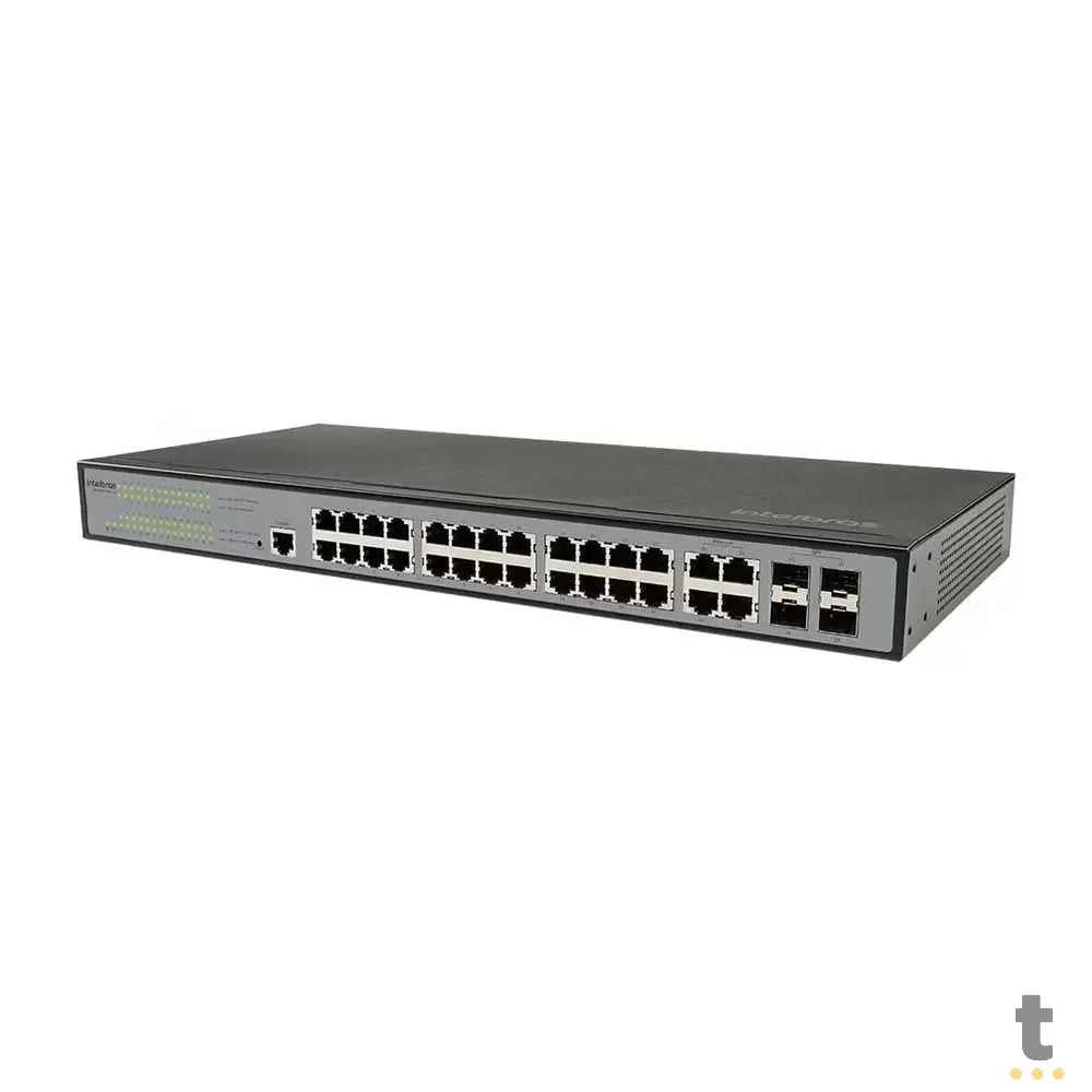 Switch 24 Portas Gigabit 10/100/1000 Mbps Intelbras + 4 SFP Gbic SG 2404 MR L2+ Gerenciável - 4760045 Truedata