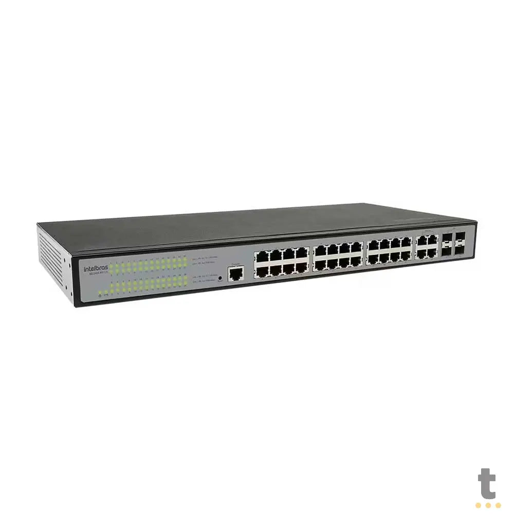 Switch 24 Portas Gigabit 10/100/1000 Mbps Intelbras + 4 SFP Gbic SG 2404 MR L2+ Gerenciável - 4760045 Truedata