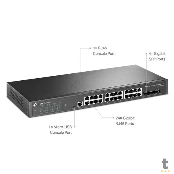 Switch 24 Portas Gigabit 10/100/1000 + 2 Portas SFP Tp-Link Gerenciavel - TL-SG3428
