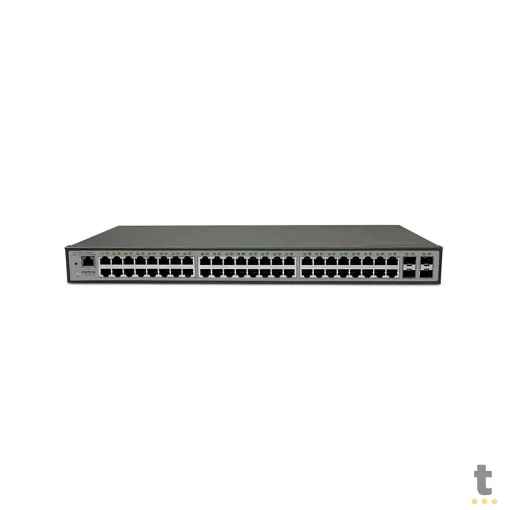 Switch 48 Portas Gigabit 10/100/1000 Mbps + 4 Gbic SFP Intelbras Gerenciavel - SG 5204 MR L2+ - 4760046 Truedata