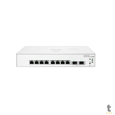 Switch 8 Portas HPE Aruba 1930 Gigabit 10/100/1000 + 2 Portas SFP Gerenciavel Instant On - JL680A