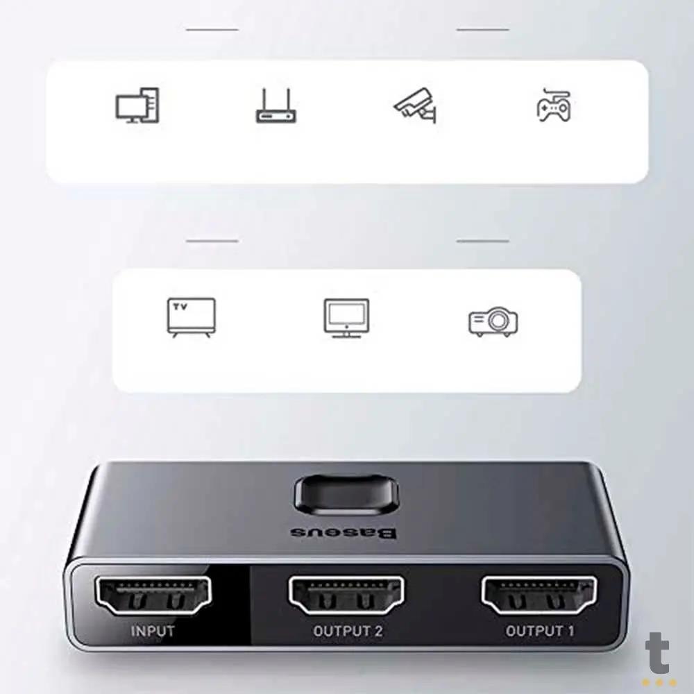 Switch HDMI 2 Portas Matrix Baseus Truedata