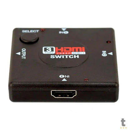 Switch Hdmi 3 Portas - Conecta Até 3 Aparelhos Em 1 Monitor Truedata