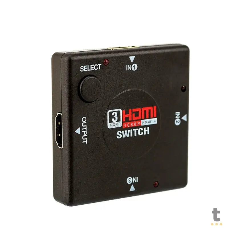 Switch Hdmi 3 Portas - Conecta Até 3 Aparelhos Em 1 Monitor Truedata