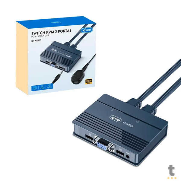 Switch Kvm VGA 2 Portas Knup - KP-AD163