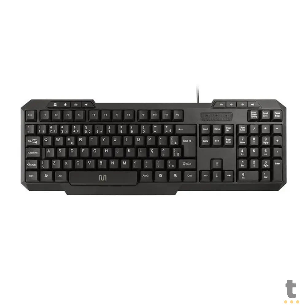 Teclado Com Fio Multi Slim Resistente a Agua Abnt Preto Usb - TC206 Truedata