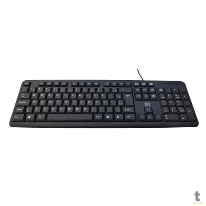 Teclado Com Fio Multilaser Slim Standard Abnt Preto Usb - TC065 Truedata
