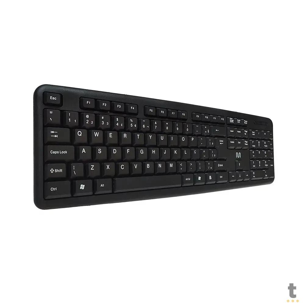 Teclado Com Fio Multilaser Slim Standard Abnt Preto Usb - TC065 Truedata