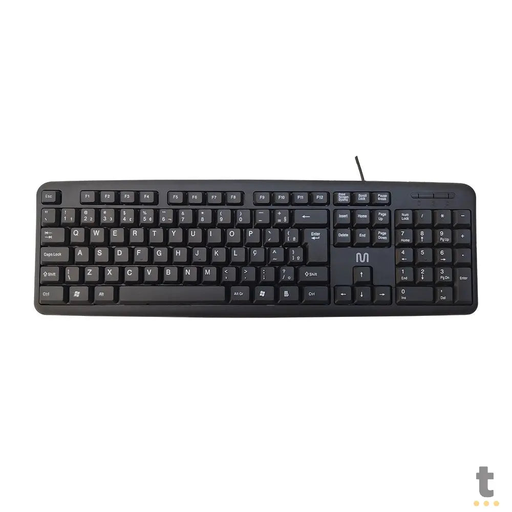 Teclado Com Fio Multilaser Slim Standard Abnt Preto Usb - TC065 Truedata
