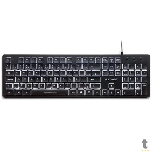 Teclado Com Fio Multimidia Multilaser Retroiluminado Led Branco - TC218