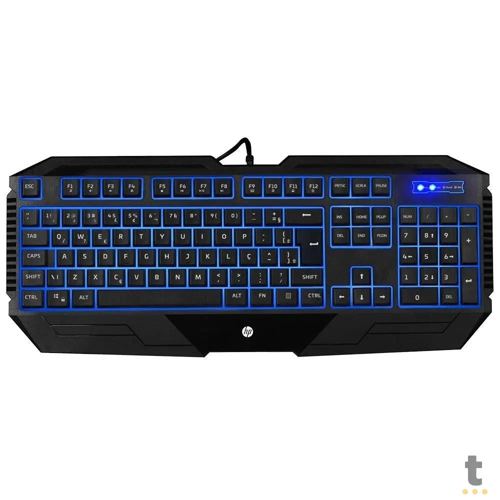 Teclado Gamer HP Usb Led Preto C/ RGB - K110 Truedata