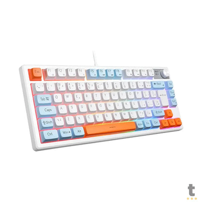 Teclado Gamer Knup C/ 19 Teclas Anti-Ghosting USB RGB ABNT2 Branco - KP-TE140 Truedata