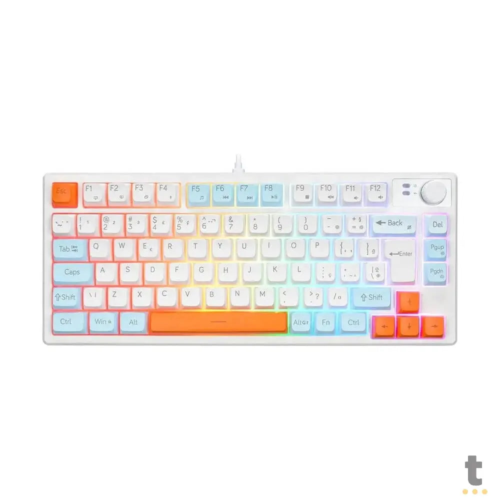 Teclado Gamer Knup C/ 19 Teclas Anti-Ghosting USB RGB ABNT2 Branco - KP-TE140 Truedata