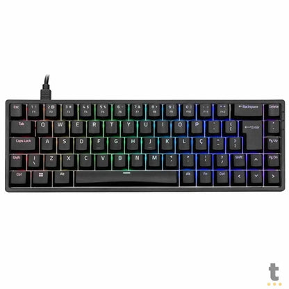 Teclado Gamer Mecanico Akko 3068S Switch Akko Orange RGB Preto Truedata