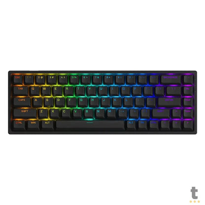 Teclado Gamer Mecanico Akko Asa 3068V2 Switch Jelly Pink RGB Preto Truedata