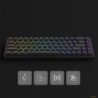 Teclado Gamer Mecanico Akko Asa 3068V2 Switch Jelly Pink RGB Preto Truedata