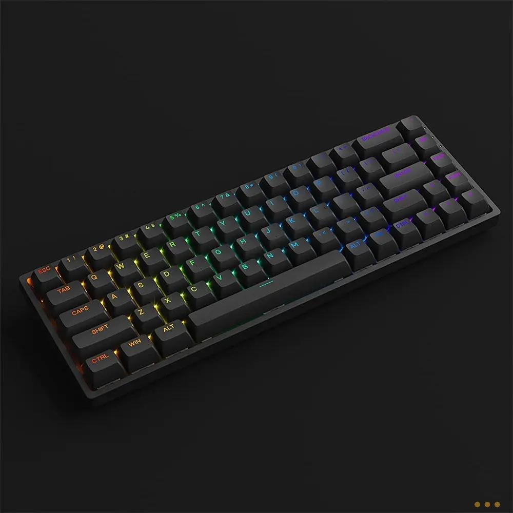 Teclado Gamer Mecanico Akko Asa 3068V2 Switch Jelly Pink RGB Preto Truedata