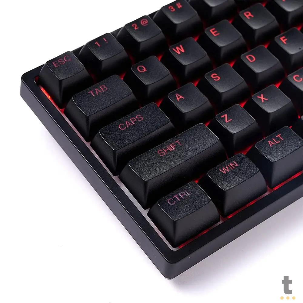 Teclado Gamer Mecanico Akko Asa 3068V2 Switch Jelly Pink RGB Preto Truedata