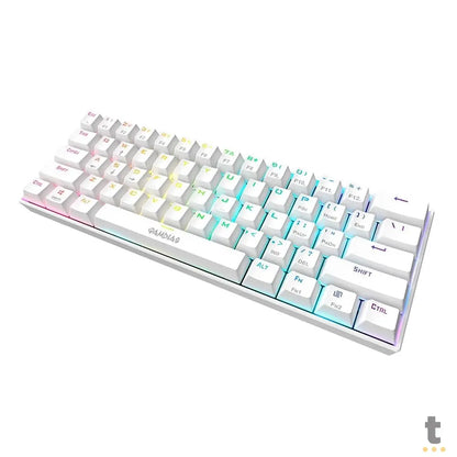 Teclado Gamer Mecanico Gamdias Hermes E3 RGB Switch Brown Branco - HERMES E3 RGB(US/BROWN/WH) Truedata