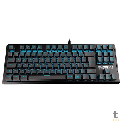 Teclado Gamer Mecanico Gamdias Led Azul Preto - HERMES E2 BLUE (BR/RED) Truedata