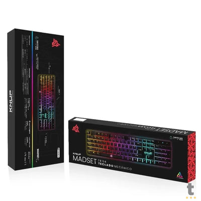 Teclado Gamer Mecanico Knup USB RGB Anti Ghost - KP-TE114