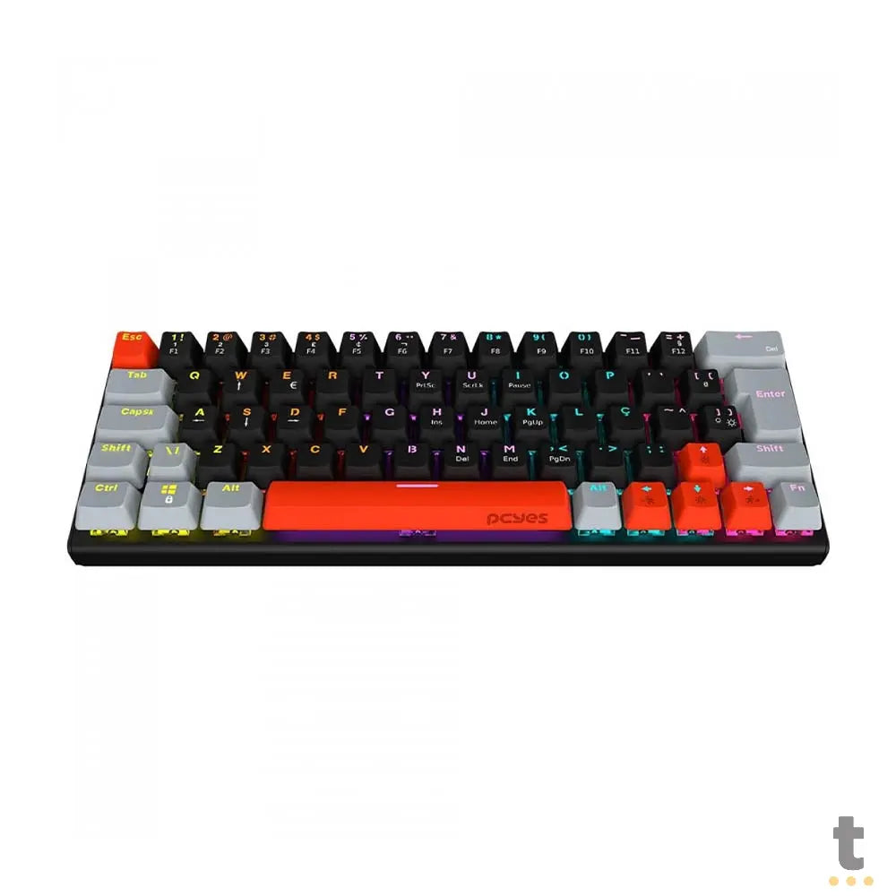 Teclado Gamer Mecanico PCYes Kuromori Outemu Red Abnt2 RGB - PTKM60RD Truedata
