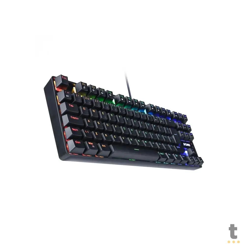 Teclado Gamer Mecanico PCYes TKL 75% Neron Outemu Blue Hotswap RGB Preto - PNOHBLRGB Truedata
