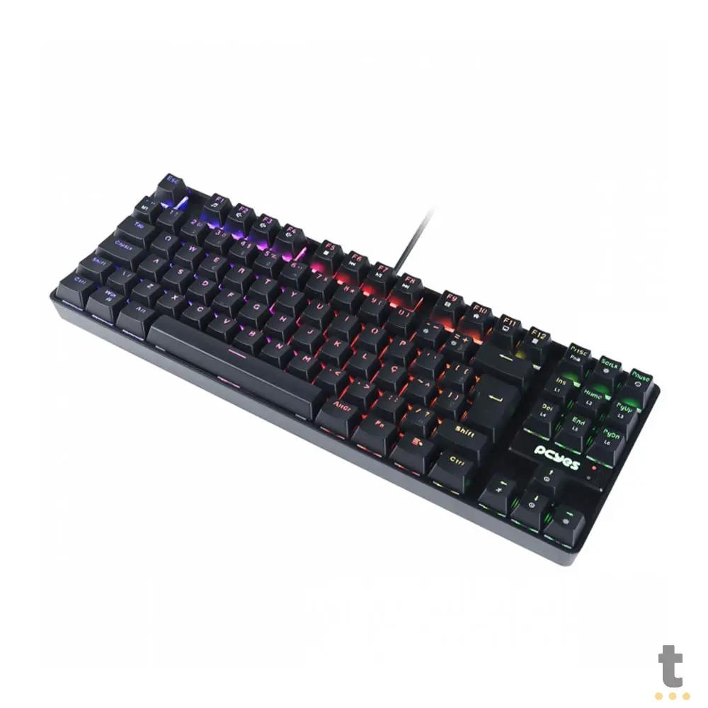 Teclado Gamer Mecanico PCYes TKL Neron Outemu Brown Hotswap RGB Preto - PNOHBWRGB Truedata