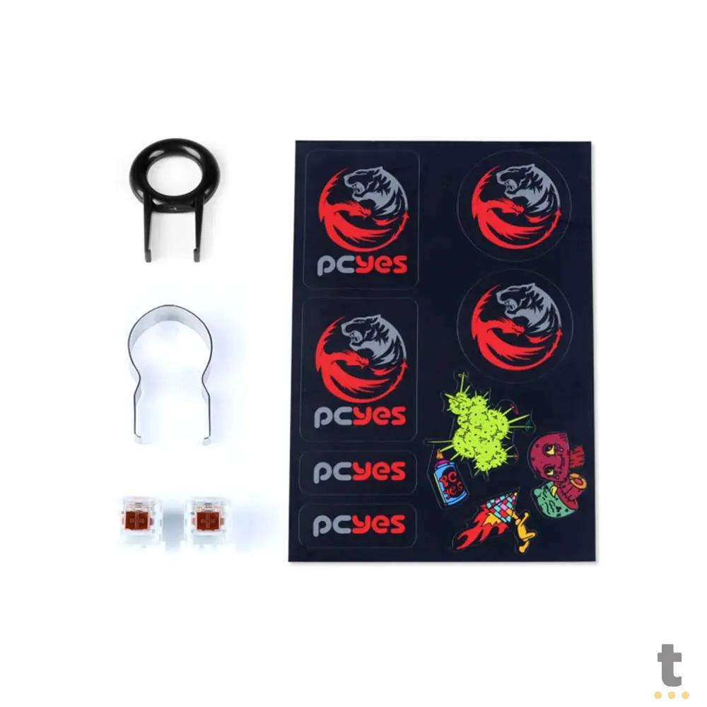 Teclado Gamer Mecanico PCYes TKL Neron Outemu Brown Hotswap RGB Preto - PNOHBWRGB Truedata