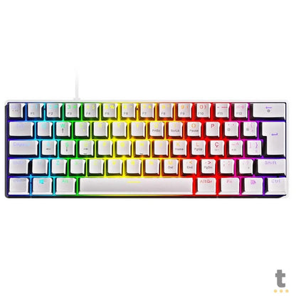 Teclado Gamer Mecanico PCYes Zot Outemu Blue Hotswap Abnt2 RGB Branco - PZWOHBLRGB Truedata