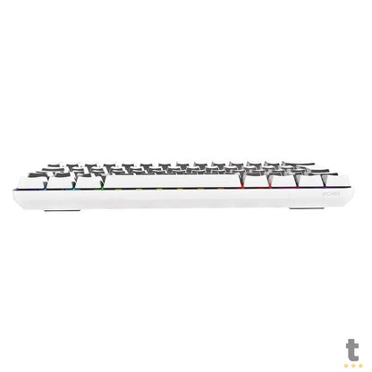 Teclado Gamer Mecanico PCYes Zot Outemu Blue Hotswap Abnt2 RGB Branco - PZWOHBLRGB Truedata