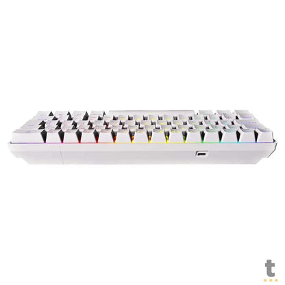 Teclado Gamer Mecanico PCYes Zot Outemu Blue Hotswap Abnt2 RGB Branco - PZWOHBLRGB Truedata