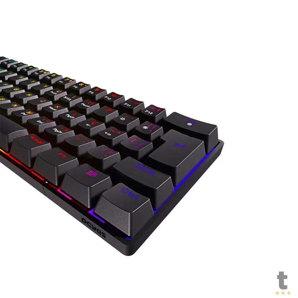 Teclado Gamer Mecanico PCYes Zot Outemu Blue Hotswap RGB Preto - PZOHBLRGB Truedata