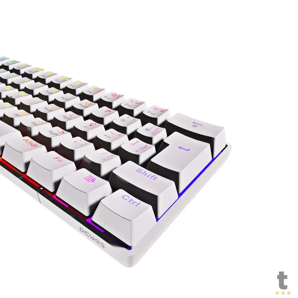 Teclado Gamer Mecanico PCYes Zot Outemu Brown Hotswap RGB Branco - PZWOHBWRGB Truedata