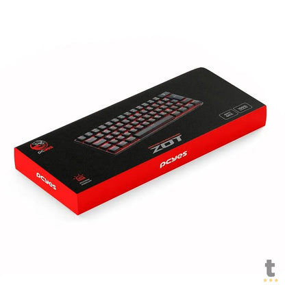 Teclado Gamer Mecanico PCYes Zot Outemu Red Hotswap Led Vermelho Preto - PZOHRDV Truedata