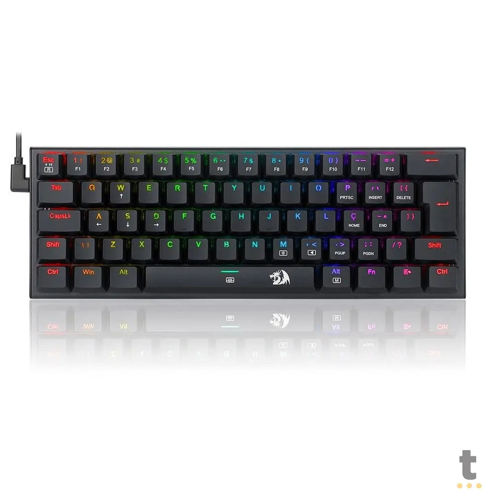 Teclado Gamer Mecânico Redragon Anivia RGB Switch Azul Preto - K614-RGB (PT-BLUE) Truedata