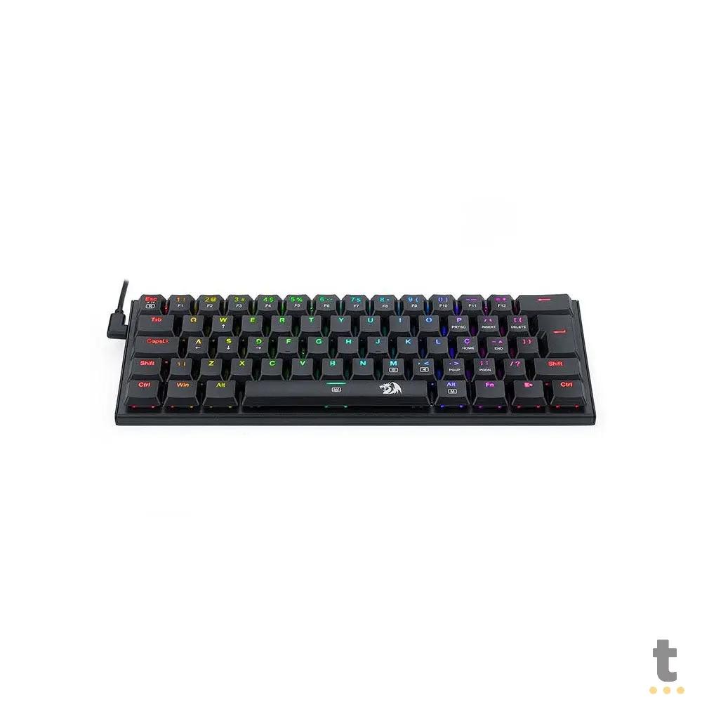 Teclado Gamer Mecânico Redragon Anivia RGB Switch Marrom Preto - K614-RGB (PT-BROWN) Truedata