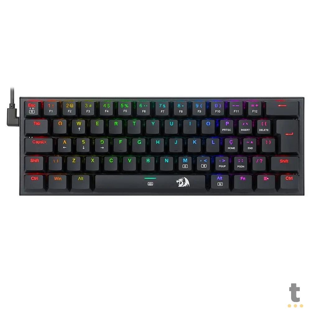 Teclado Gamer Mecânico Redragon Anivia RGB Switch Vermelho Preto - K614-RGB (PT-RED) Truedata