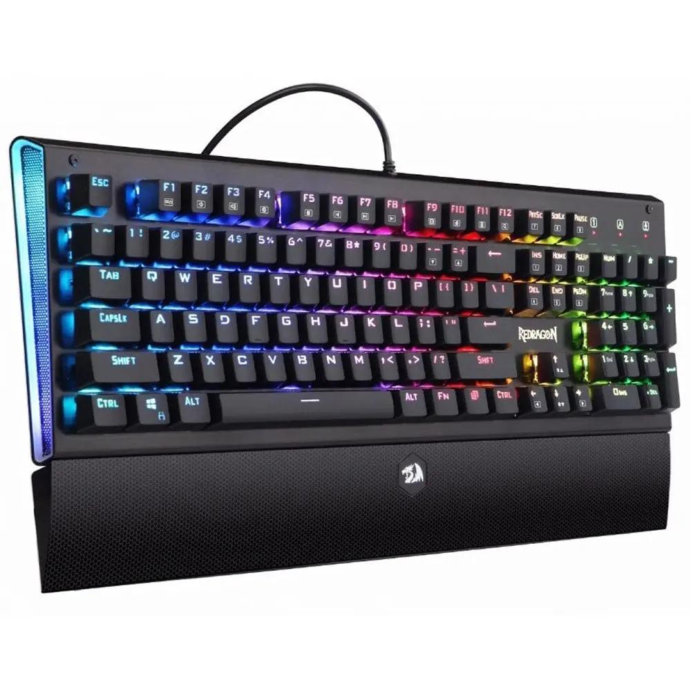 Teclado Gamer Mecânico Redragon Dark Aryaman RGB Preto - K569RGB (PT-BLUE) Truedata
