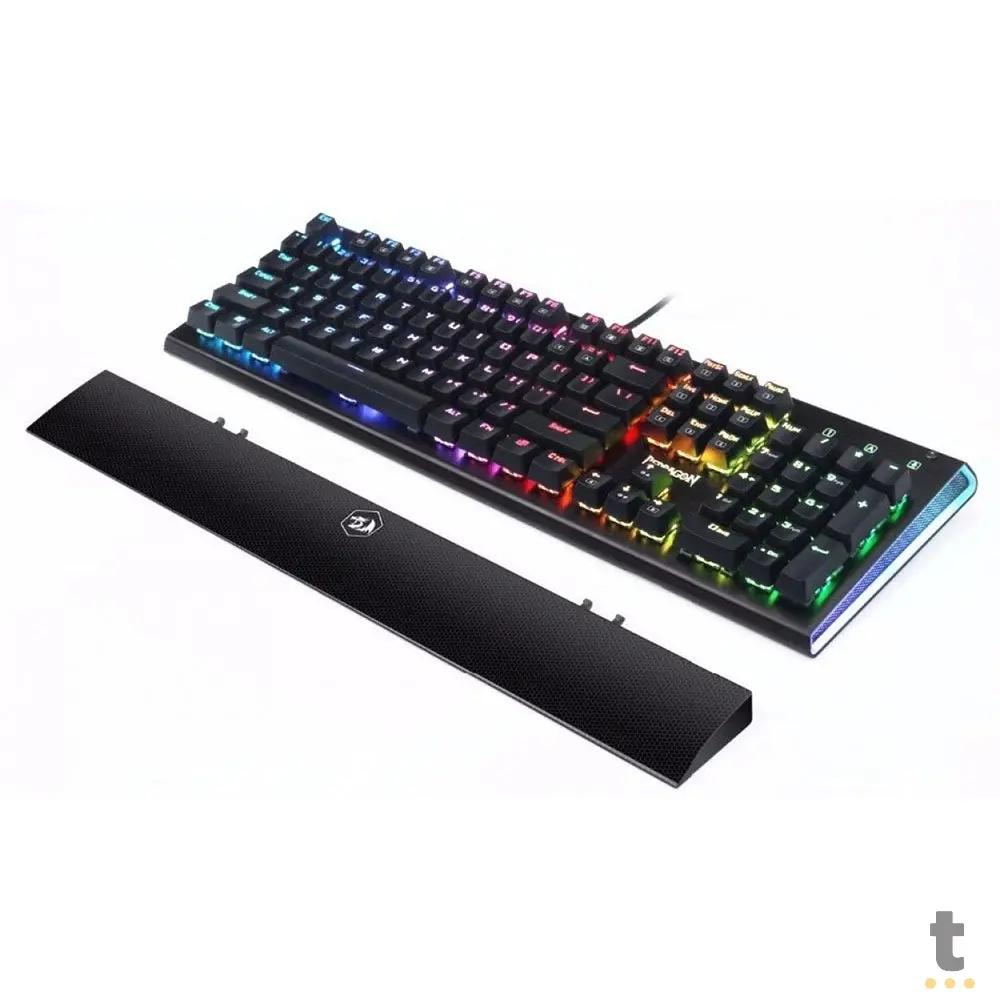 Teclado Gamer Mecânico Redragon Dark Aryaman RGB Preto - K569RGB (PT-BLUE) Truedata