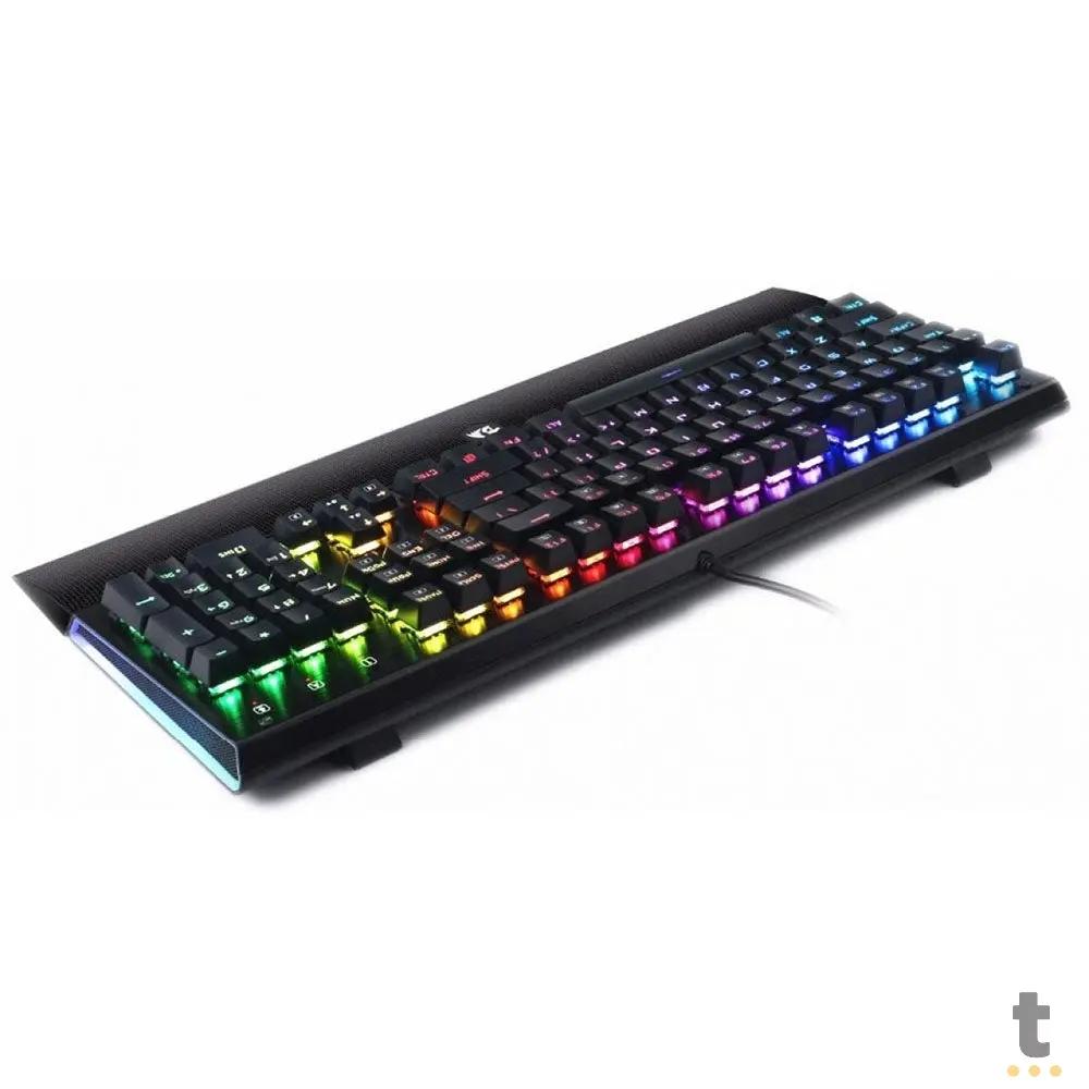Teclado Gamer Mecânico Redragon Dark Aryaman RGB Preto - K569RGB (PT-BLUE) Truedata