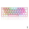 Teclado Gamer Mecanico Redragon Fizz RGB Branco Rosa/Branco Switch Azul - K617-RGB-W Truedata