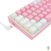 Teclado Gamer Mecanico Redragon Fizz RGB Branco Rosa/Branco Switch Azul - K617-RGB-W Truedata