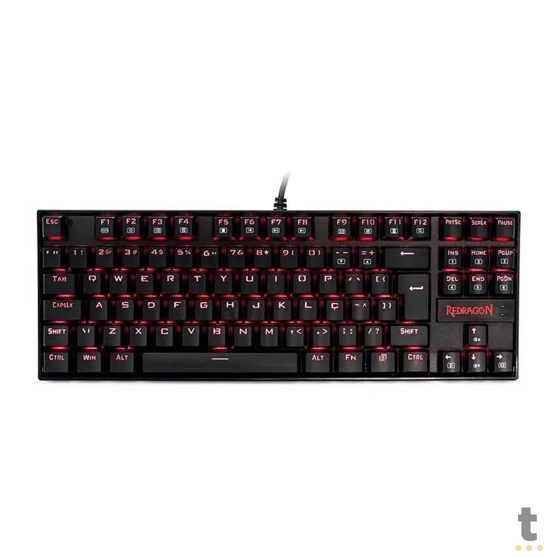 Teclado Gamer Mecanico Redragon Kumara Led Vermelho Switch Brown - K552-2 Truedata