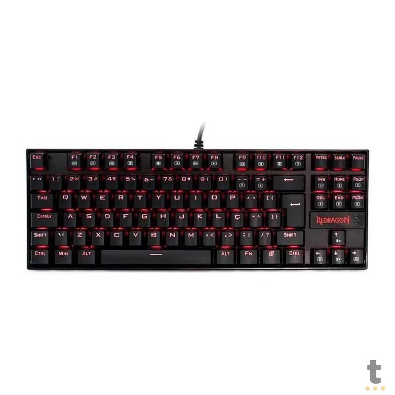 Teclado Gamer Mecanico Redragon Kumara Led Vermelho Switch Brown - K552-2 Truedata